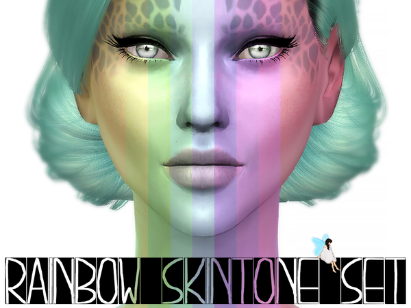 Sims 4 Rainbow Skintone Set by Ms Blue at TSR