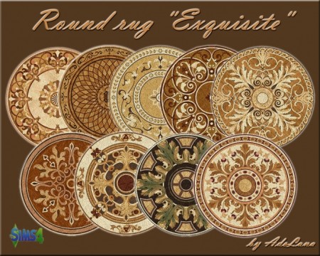 Exquisite Round rug by AdeLanaSP at Mod The Sims