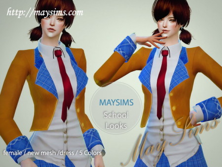 School Look Clothes (Lv-Release) at May Sims » Sims 4 Updates