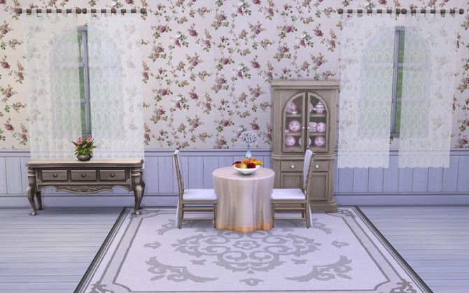 Sims 4 Sweet flowers Walls by ihelen at ihelensims