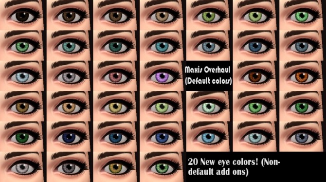 Sims 4 More realistic looking eye colors by Kitty25939 at Mod The Sims