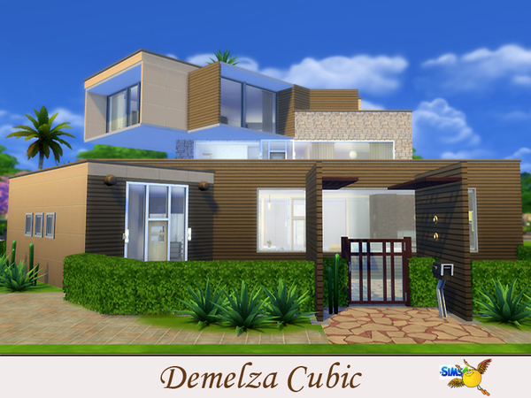 Sims 4 Demelza Cubic house by evi at TSR