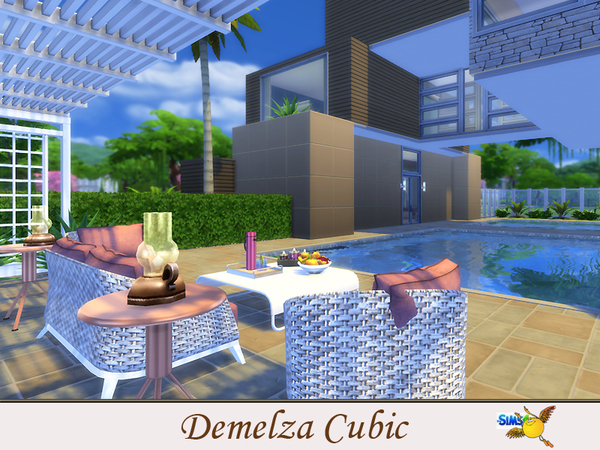 Sims 4 Demelza Cubic house by evi at TSR