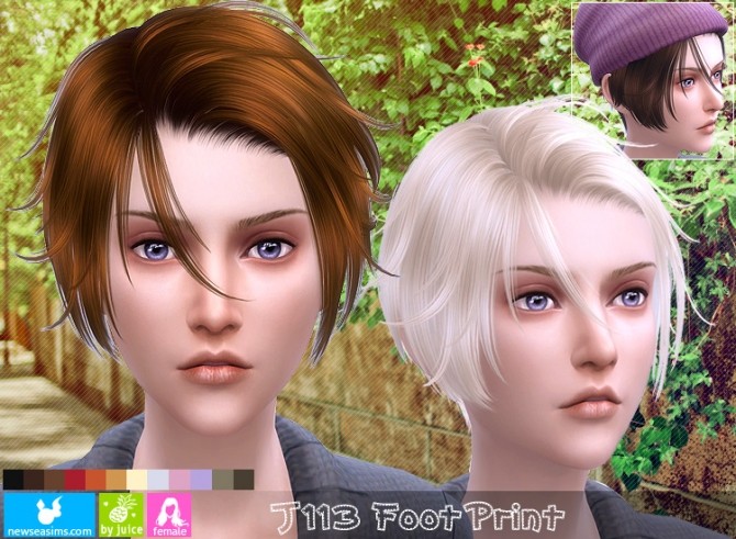 Sims 4 J113 FootPrint hair for females (PAY) at Newsea Sims 4