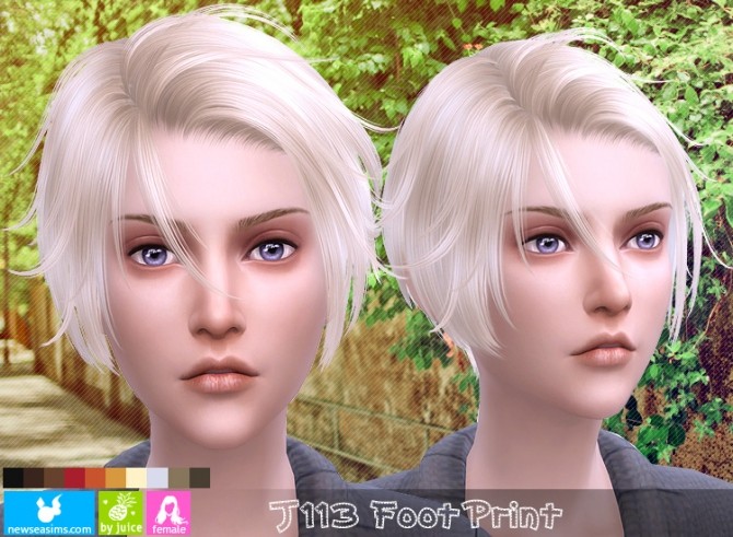 Sims 4 J113 FootPrint hair for females (PAY) at Newsea Sims 4