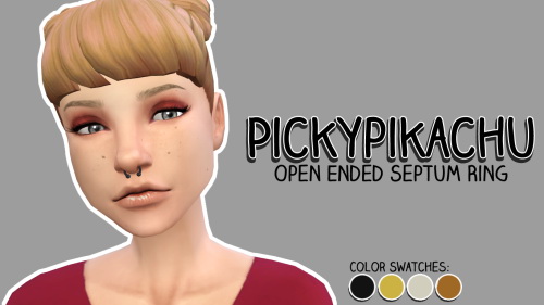 Sims 4 Open ended septum ring at Pickypikachu