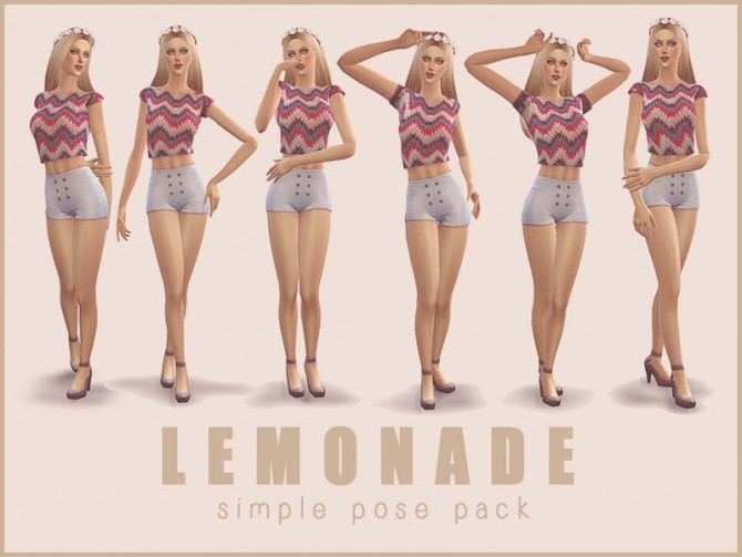 Sims 4 LEMONADE Simple Pose Pack by Screaming Mustard at Mod The Sims