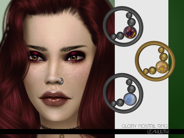 Sims 4 Glory Nostril Ring by LeahLilith at TSR