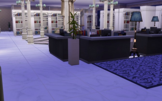 Sims 4 National Library no CC by Glouryian at Mod The Sims