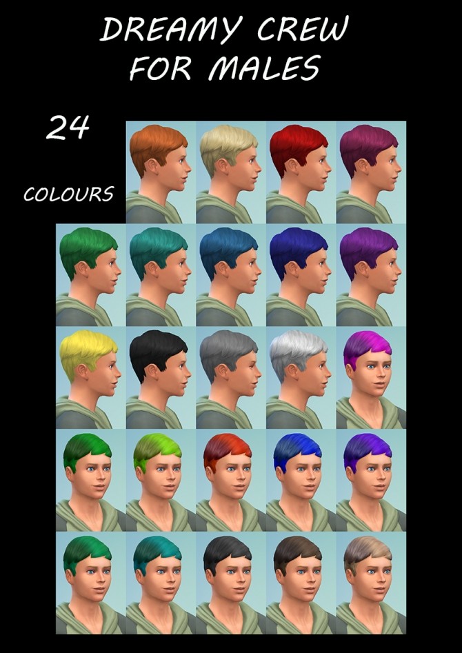 Sims 4 James Dean On Crack 4 Hairs for Males Recoloured by Simmiller at Mod The Sims
