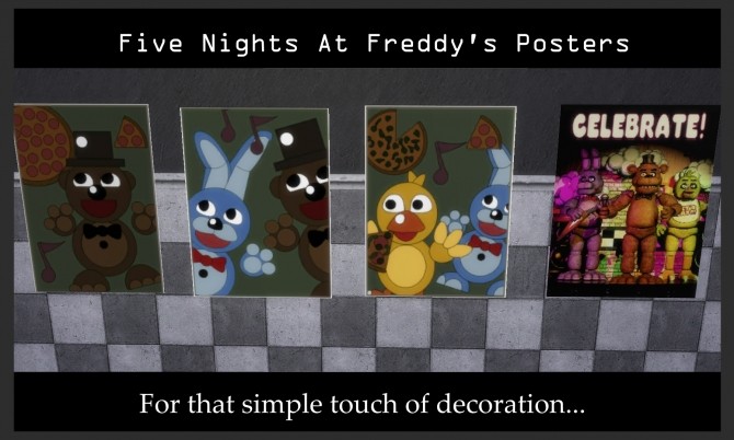 Sims 4 Five Nights at Freddys Posters by KirNoLan at Mod The Sims