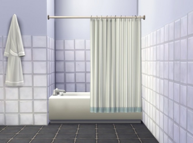 Sims 4 Bathtub Curtain by plasticbox at Mod The Sims