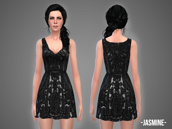 Sims 4 Jasmine dress by April at TSR