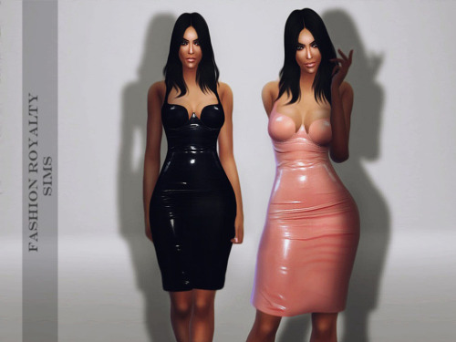 Sims 4 Kim Kardashian’s Latex Dress at Fashion Royalty Sims