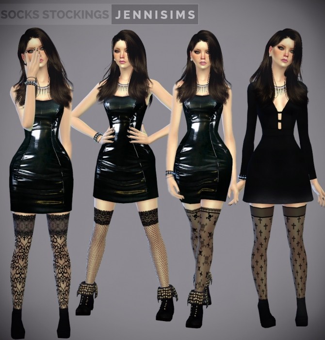 Sims 4 Socks Stockings Wonder Girls (12 designs) at Jenni Sims