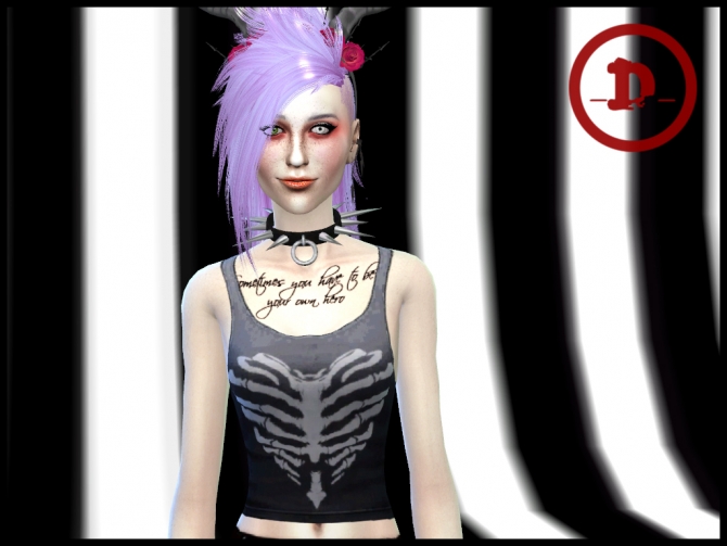 Black tank top by Druga at Mod The Sims » Sims 4 Updates