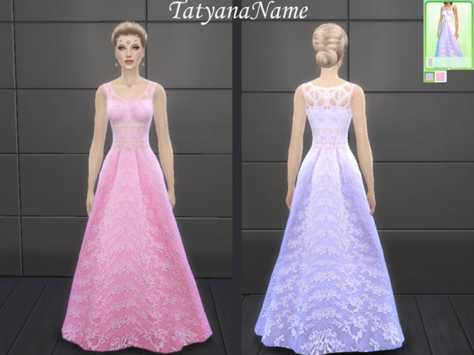 Sims 4 Wedding dress 02 at Tatyana Name