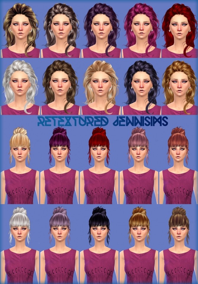 Sims 4 Butterflysims 153 & Newsea Jackdaw Hair retextures at Jenni Sims
