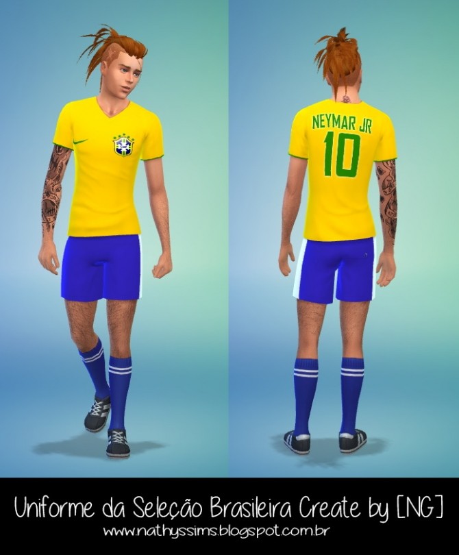 Sims 4 Brazilian uniforms at Nathys Sims