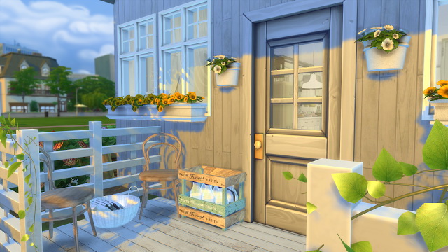 Sims 4 White Cottage at Dinha Gamer