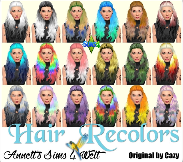 Sims 4 Cazys Hannah Hair Recolors at Annett’s Sims 4 Welt
