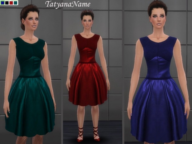 Sims 4 Leather dress at Tatyana Name