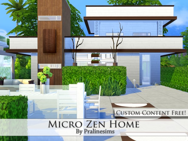 Sims 4 Micro Zen Home by Pralinesims at TSR