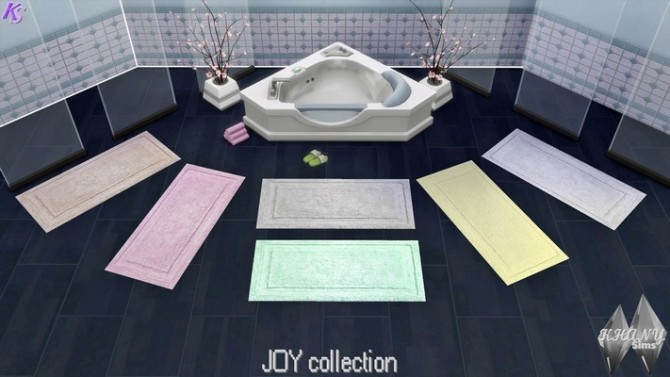 Sims 4 Joy bathroom rugs collection at Khany Sims