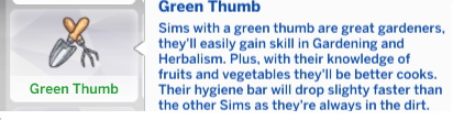Sims 4 Green Thumb Trait by MissLogicielle at Mod The Sims