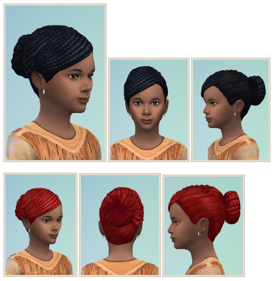 Sims 4 BraidBun Hair at Birksches Sims Blog