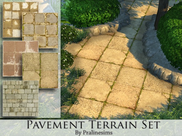 Sims 4 Pavement Terrain Set by Pralinesims at TSR
