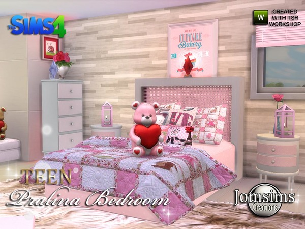 Sims 4 Pralina Teen Bedroom by jomsims at TSR
