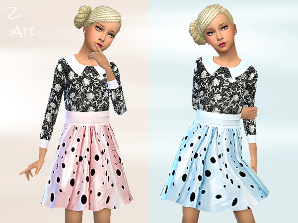 Sims 4 Cosy Chic dress by Zuckerschnute20 at TSR