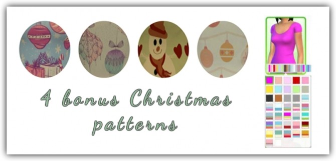 Sims 4 Vintage Love Tops Christmas Edition at Maimouth Sims4