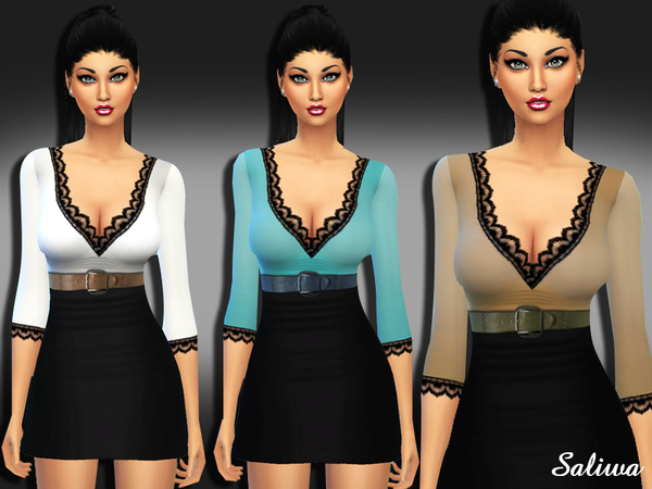Sims 4 Serious and Glamorious Dress by Saliwa at TSR