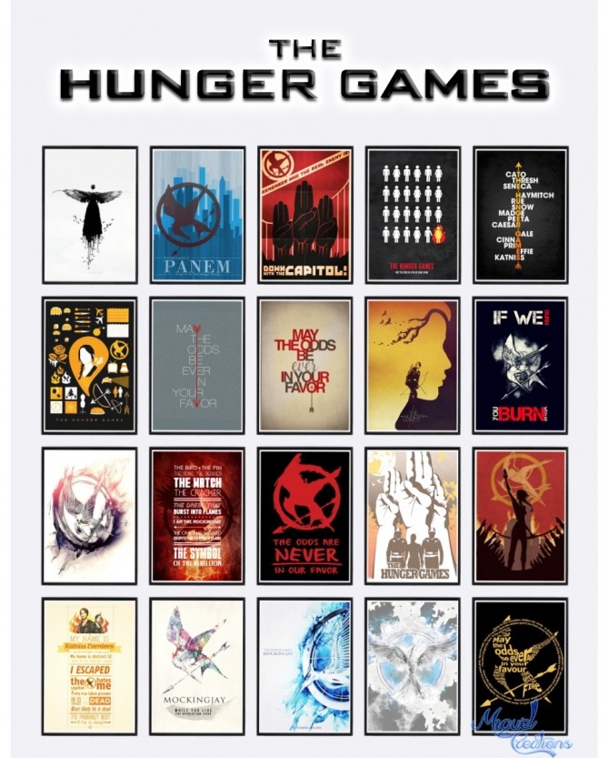 Sims 4 The Hunger Games posters at Victor Miguel