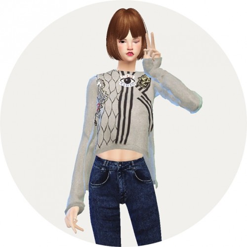 Side vent sweater at Marigold » Sims 4 Updates