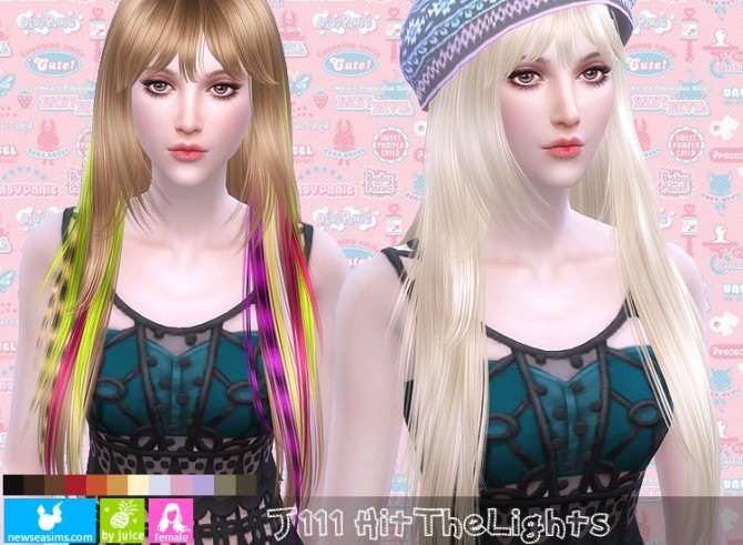Sims 4 J111 Hit The Lights hair (Pay) at Newsea Sims 4