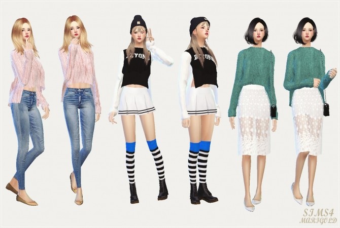 Sims 4 Side vent sweater at Marigold