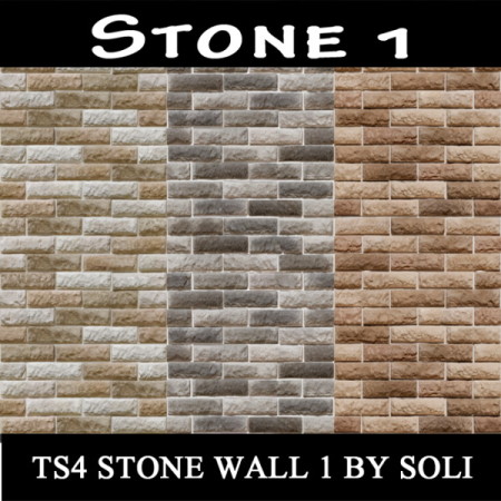 Stone wall 1 at Soli Sims 4