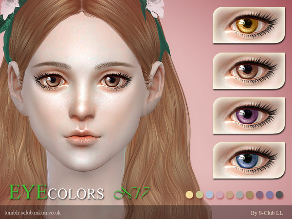 Sims 4 Eyecolors 17 by S Club LL at TSR