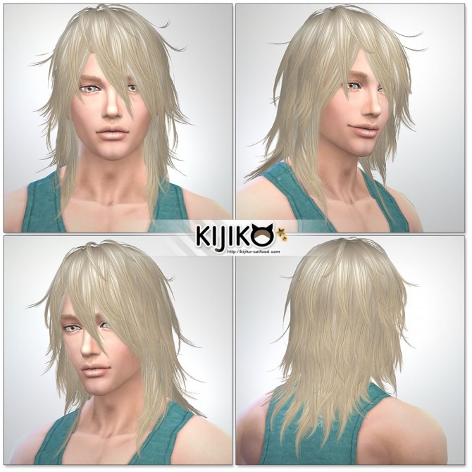 Sims 4 Shaggy Hair M TS3 to TS4 conversion at Kijiko
