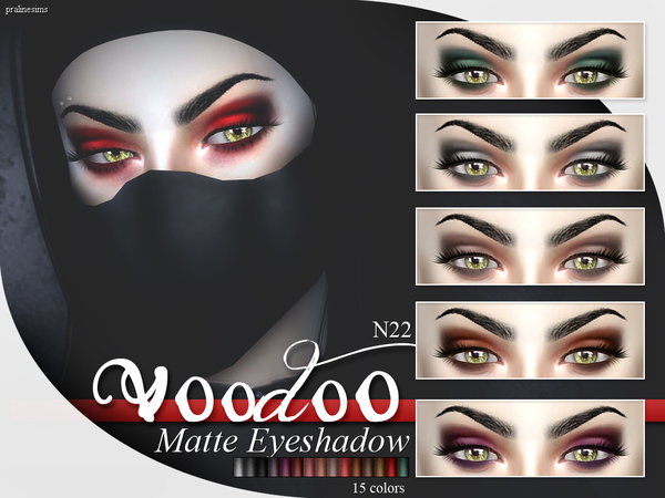 Sims 4 Voodoo Matte Eyeshadow N22 by Pralinesims at TSR