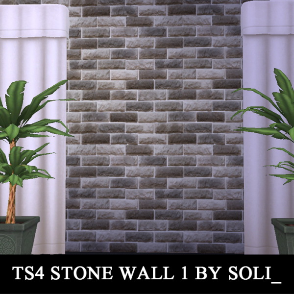 Sims 4 Stone wall 1 at Soli Sims 4