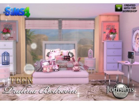 Pralina Teen Bedroom by jomsims at TSR » Sims 4 Updates