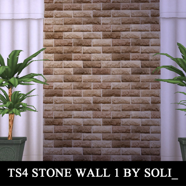 Sims 4 Stone wall 1 at Soli Sims 4