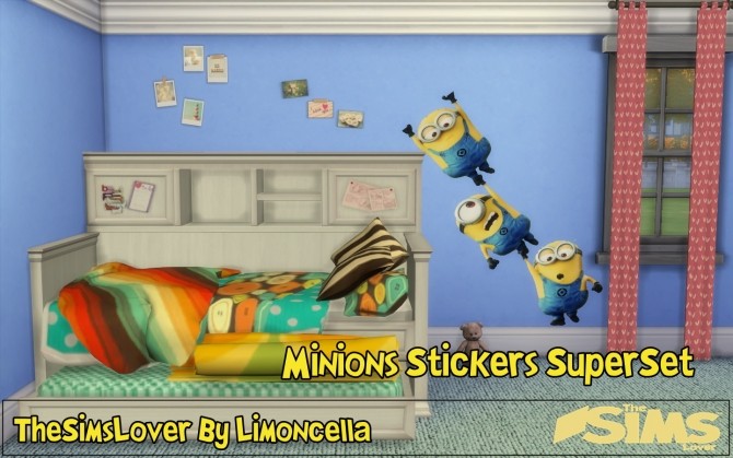 Sims 4 Minions Stickers SuperSet by Limoncella at The Sims Lover