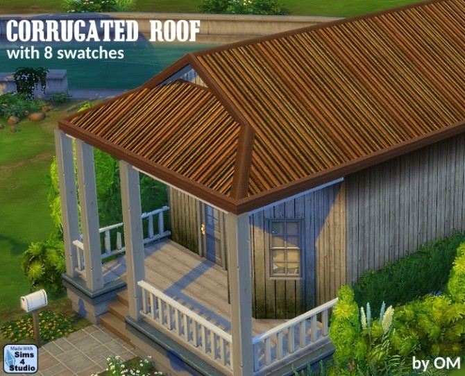Sims 4 Corrugated roofs by OM at Sims 4 Studio