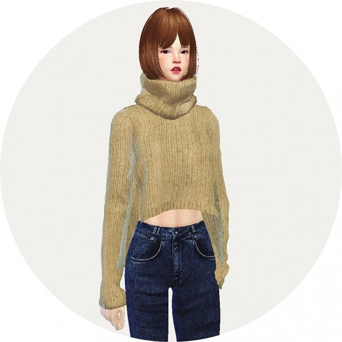 Sims 4 Side vent sweater turtleneck version at Marigold
