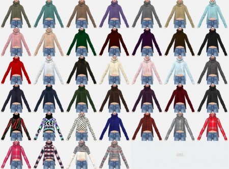 Side vent sweater turtleneck version at Marigold » Sims 4 Updates